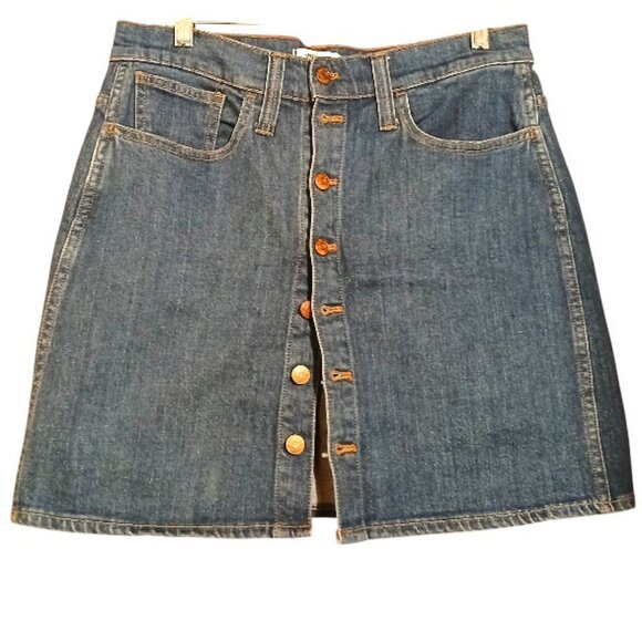 Madewell Dresses & Skirts - MADEWELL Denim Button Front Mini Skirt 29 - EUC